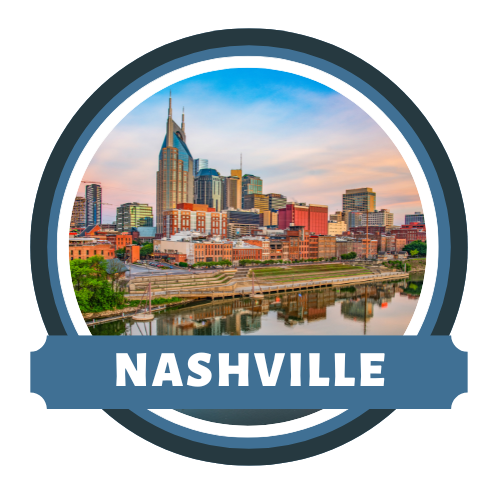 Nashville's famous Broadway street with neon signs