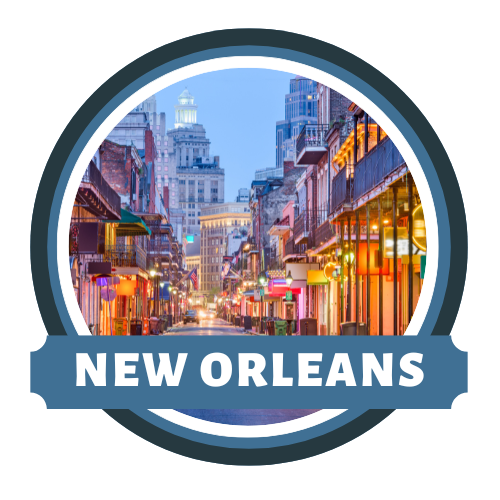 A classic street scene from the French Quarter in New Orleans